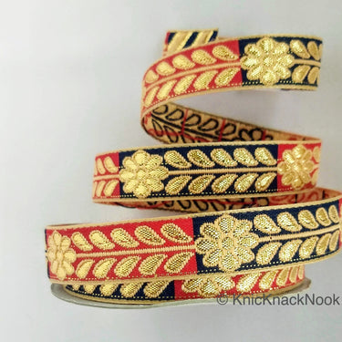 Floral Jacquard Trim Decorative Trim Fashion Trim, Ribbon Sash, Indian Trim